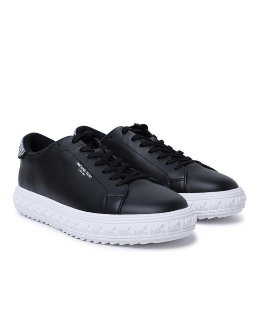 MICHAEL Michael Kors Black 'Grove' Leather Sneakers