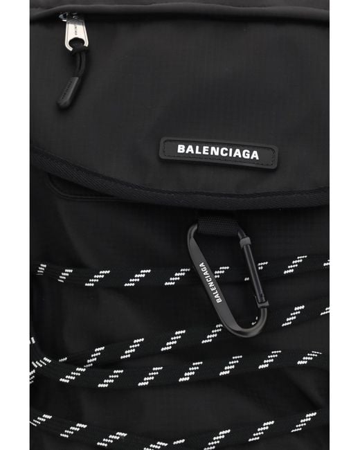 Balenciaga Black Metal Carabiner Detail Backpack for men