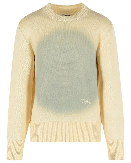 MM6 by Maison Margiela Yellow Cotton Blend Sweater for men