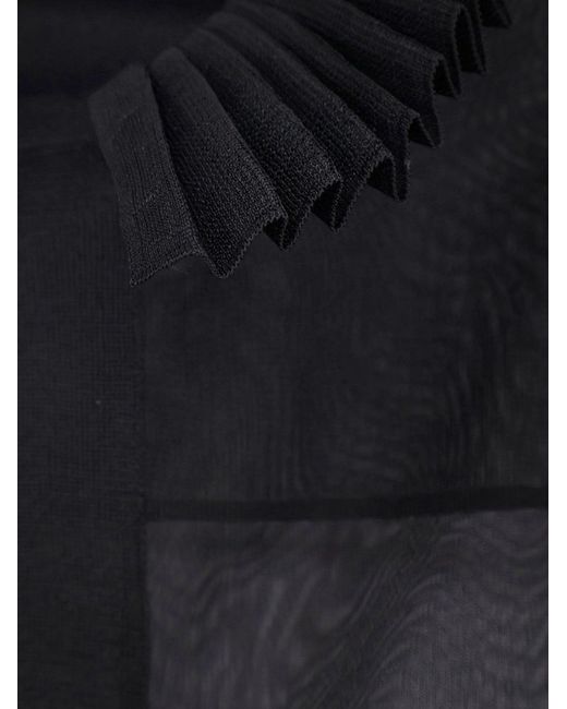 Philosophy Di Lorenzo Serafini Black Transparent Voile Shirt