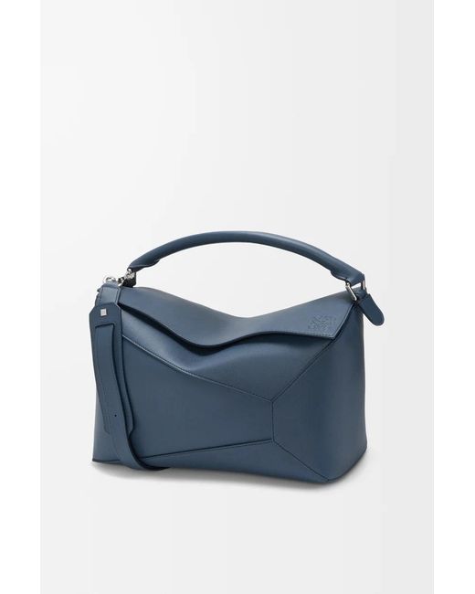 Men's Blue Puzzle Edge Crossbody Bag
