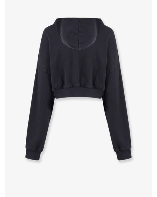 Entire studios Blue Cropped Cotton Sweatshirt
