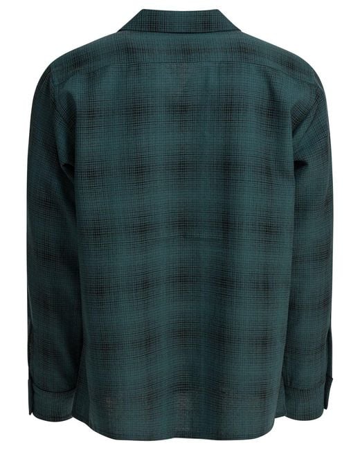 Needles Green Checked Wool "One-Up" Shirt for men