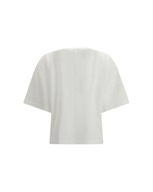 Forte_forte White Forte_Forte Oversized Cotton Jersey T-Shirt