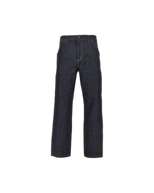Carhartt Blue 'Single Knee' Denim Pants for men