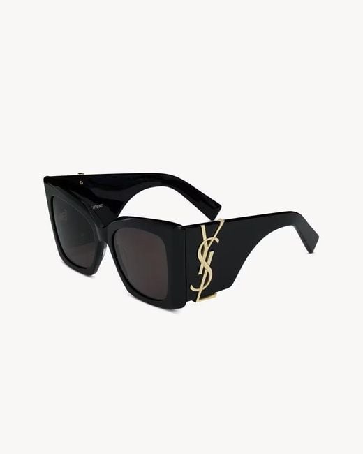 Saint Laurent Black "Sl M119 Blaze" Sunglasses
