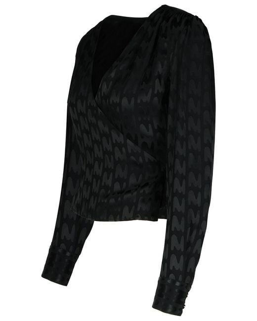 MSGM Black Viscose Blend Blouse