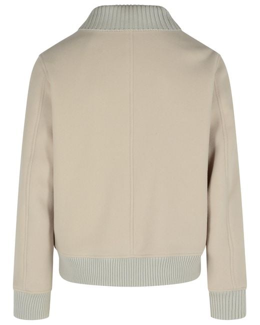 Eleventy Natural Wool Blend Bomber Jacket for men