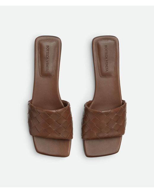 Bottega Veneta Brown "Parco" Mules Flat