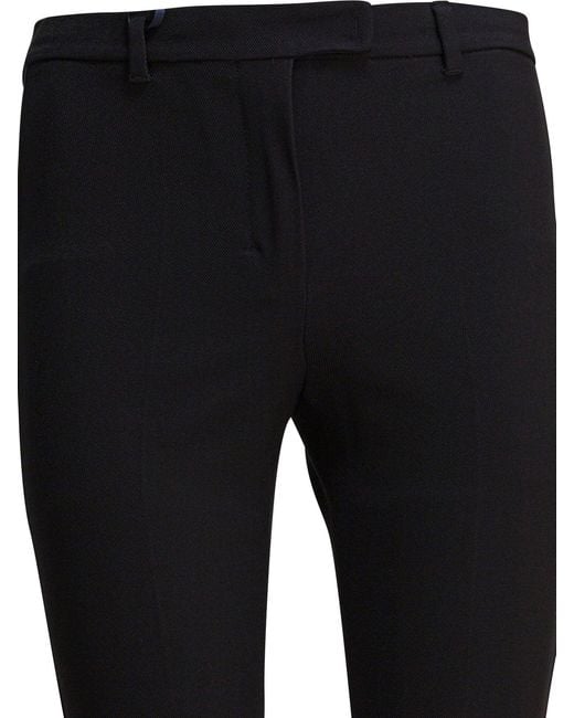 Max Mara Black Stretch Cotton Blend Pants