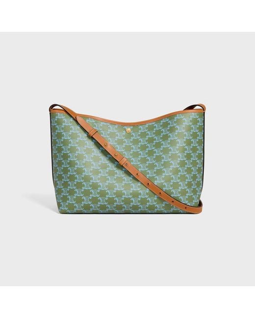 Céline Green "Shopper" Medium Crossbody Bag