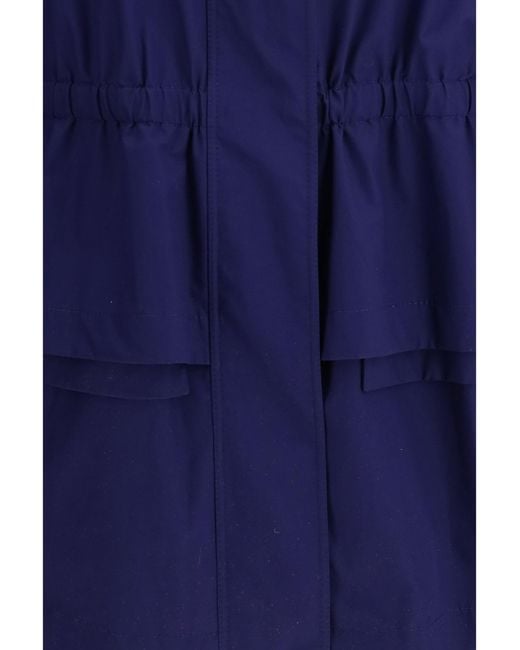 Fendi Blue Midi Poplin Parka