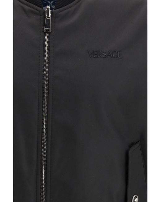 Versace Black Bomber Jackets for men