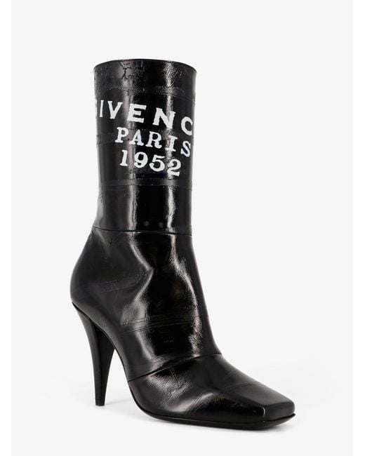 Givenchy Black Heeled Ankle Boots 'Square'