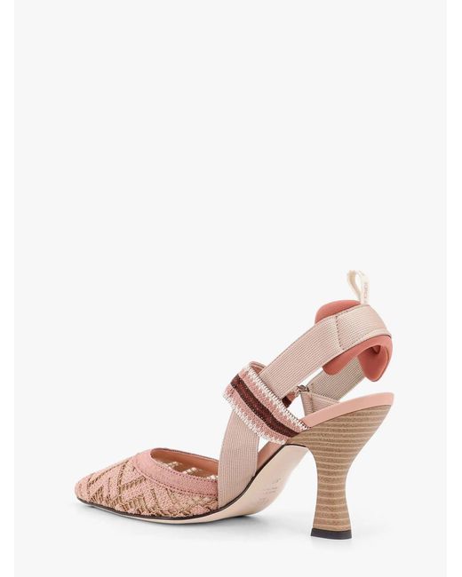 Fendi Pink "Colibrì 85Mm" Heeled Slingback Pumps