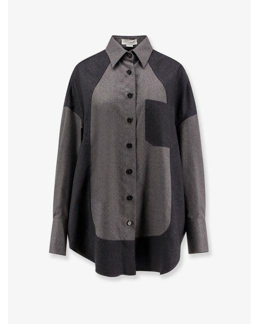 Stella McCartney Gray Oversized Wool Shirt