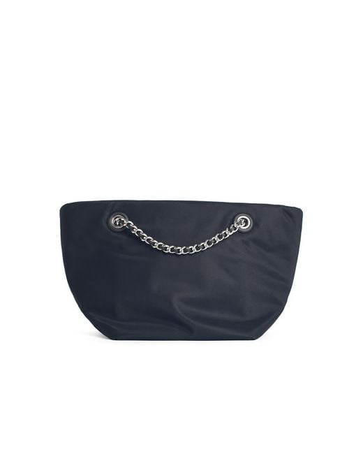 Tory Burch Blue 'Shopping Ella' Mini Bag Nylon Chain