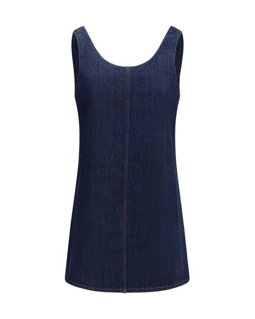 AMI Blue A-Line Dress