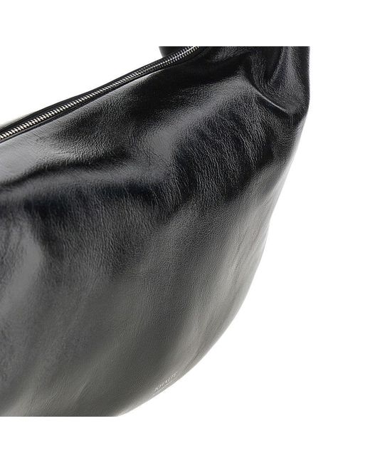 Khaite Black Medium 'Olivia' Leather Hobo Bag