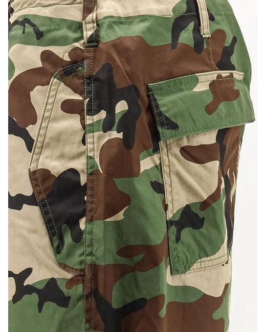 Stussy Green Surplus Camouflage Shorts for men