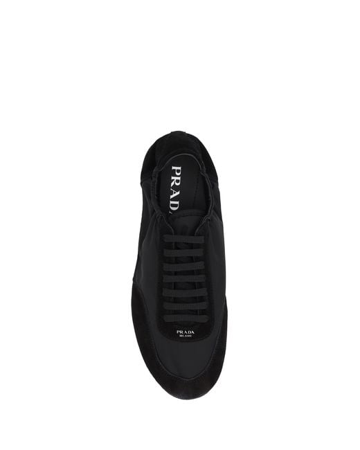 Prada Black Logoed Sneakers for men
