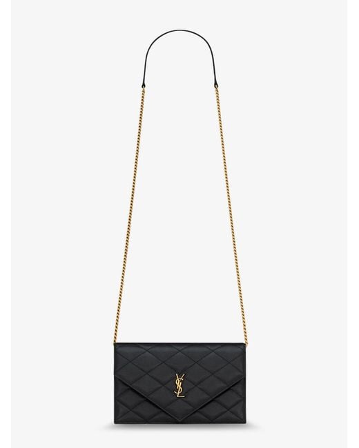 Saint Laurent White Paris Leather Crossbody Bag With Metal Cassandre Logo