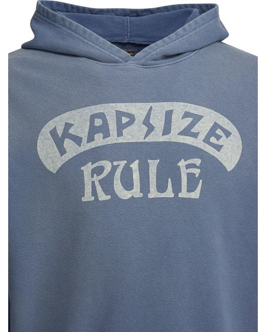 Kapital Blue Kapsize Rule Hoodie for men
