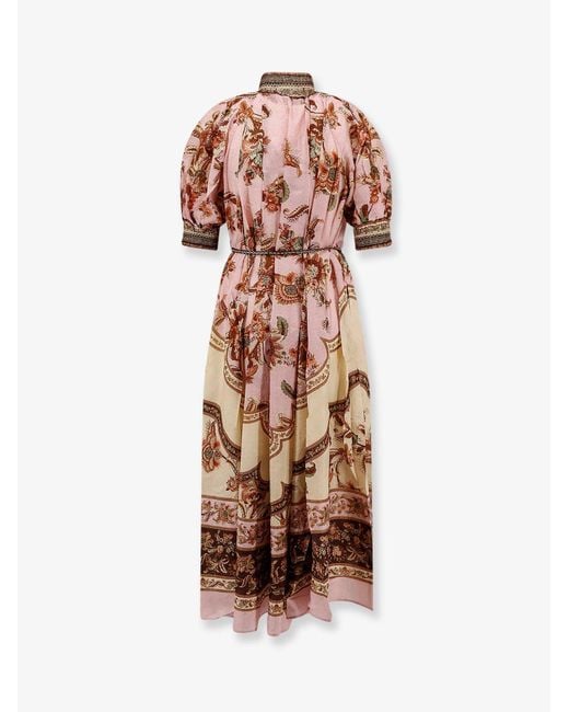 Zimmermann White Aster Billow Silk Long Dress