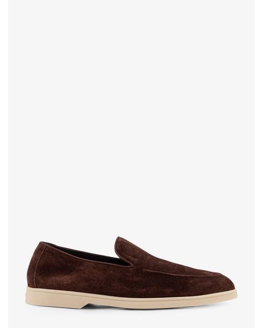 Doucal's White Reverse Suede Loafers for men