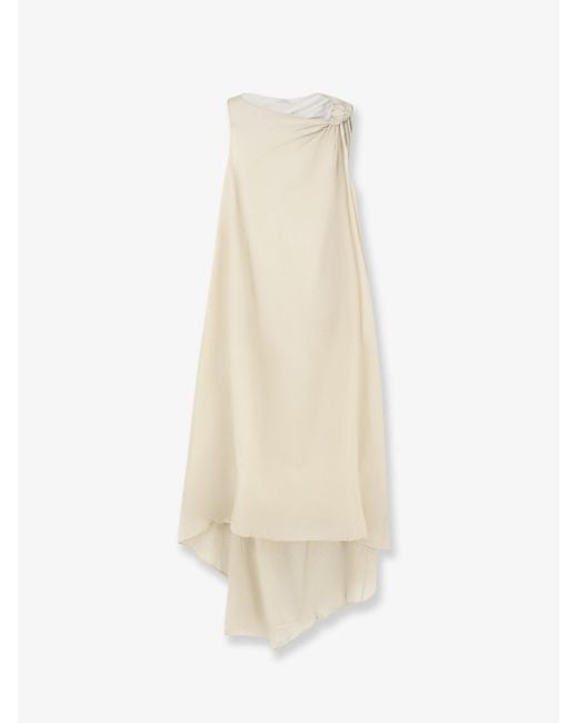 LAMRONS White Dress Viscose-Lyocell Blend