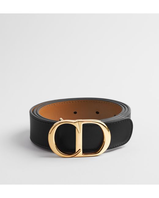 Women's Black Cd Icon Reversible Belt