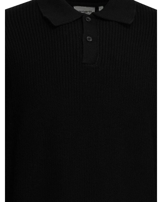 Carhartt Black Miles Polo Sweater for men