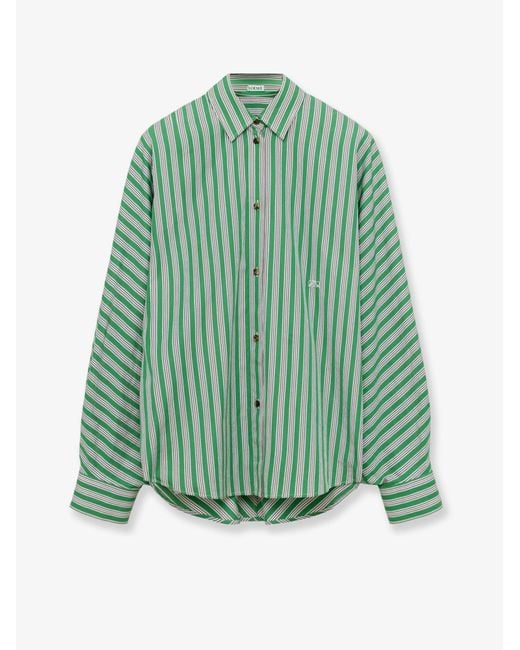 Loewe Green Striped Cotton Shirt