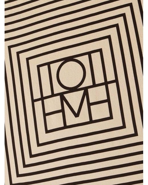 Totême Natural Centered Monogram Silk Foulard