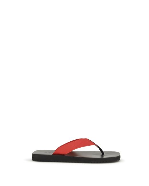 Senso White Xylon Flip-Flop Sandals Tomato