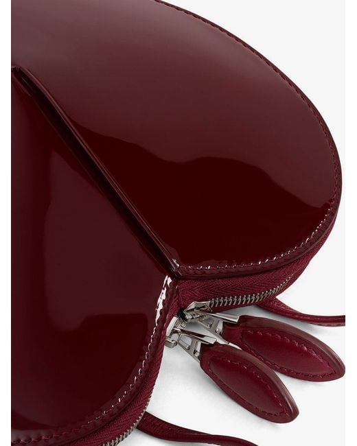 Alaïa Purple Le Coeur Patent Leather Crossbody Bag