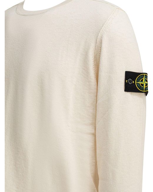 Stone Island Natural Compass Patch Crewneck Sweatshirt for men
