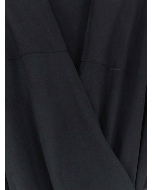 Entire studios Black Transparent Fabric Robe Dress