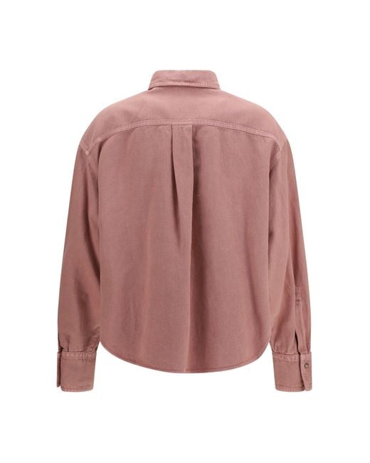 Brunello Cucinelli Pink Cotton And Linen Shirt