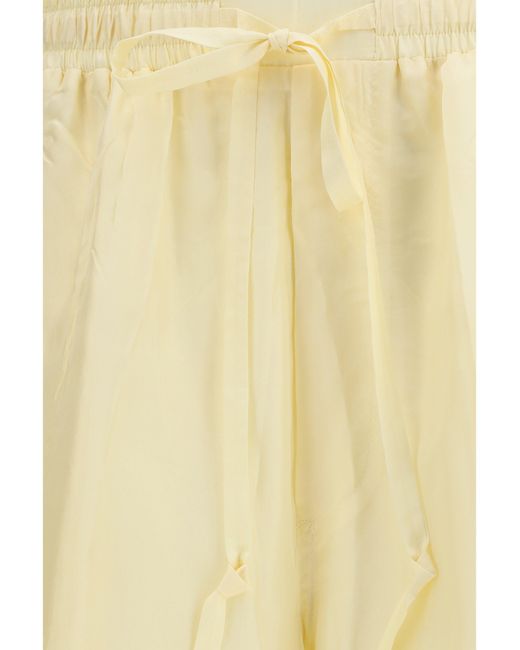 Phoebe Philo Yellow Silk Cargo Pants