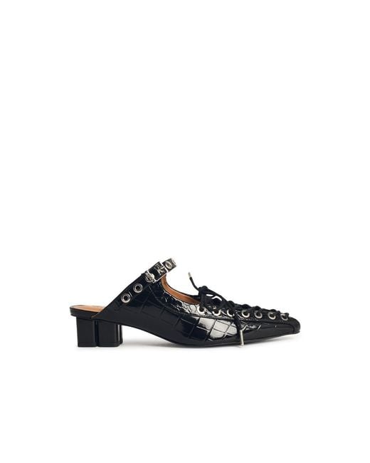 Women's White Mules With Laces