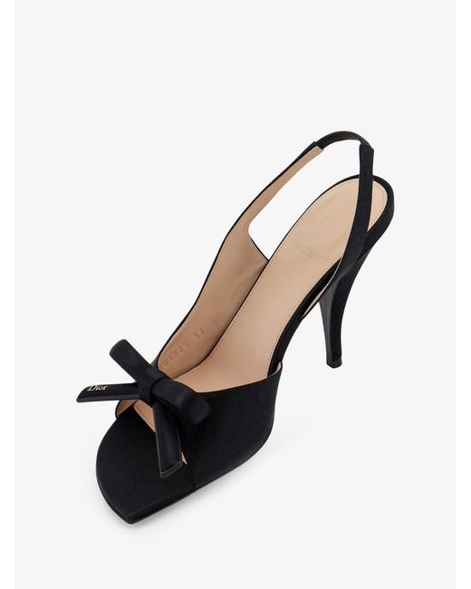 Dior Black Dior Dior Bow Satin Sandals With Logo Bow Detail