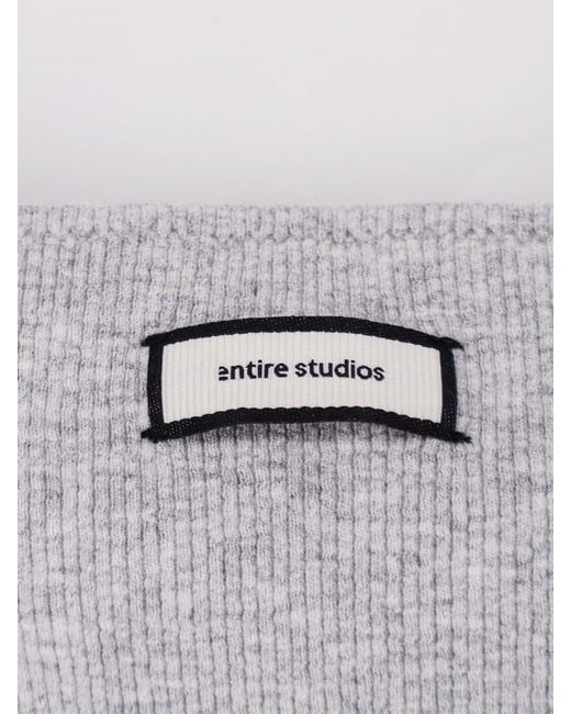 Entire studios Gray Ribbed Cotton Tank Top
