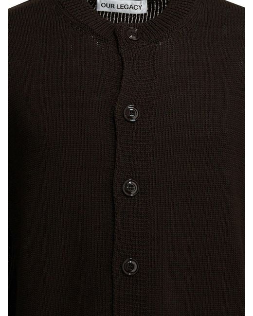 Our Legacy Black "Parlor" Cardigan for men