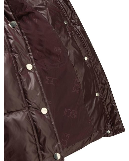 Pinko Brown Nylon Jacket Bordeaux