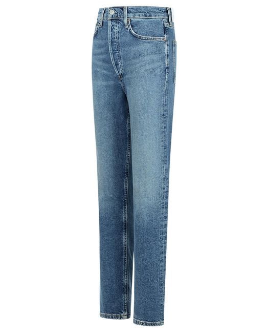 Agolde Blue '90S Pinch Overcast Denim Jeans