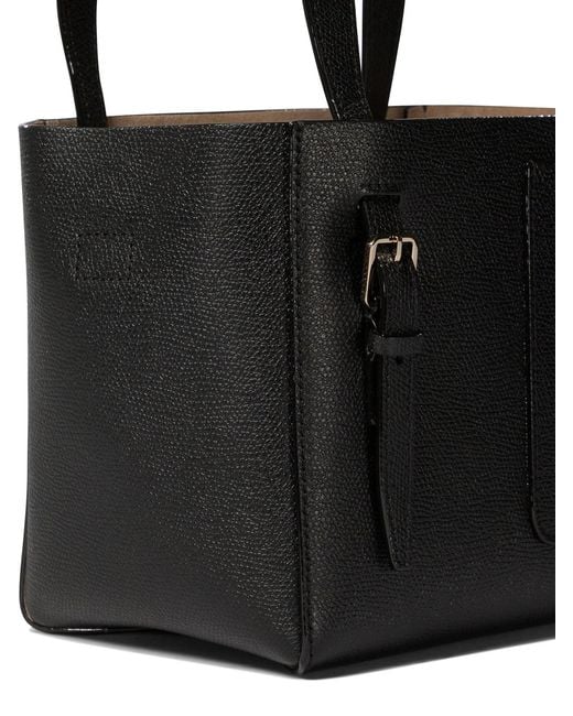 Valextra Black Soft Micro Handbags