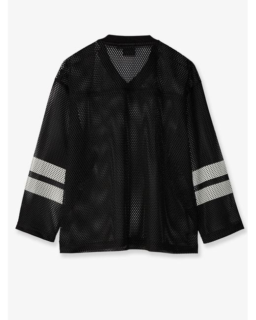 Stussy Black Perforated Nylon T-Shirt for men