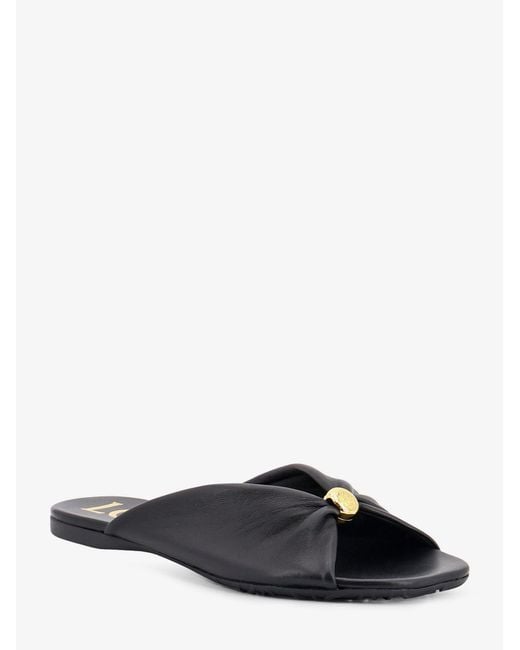 Loewe Black Paula's Ibiza -Pebble Soft Leather Sandals