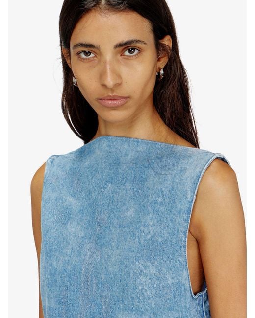 DIESEL Blue De-Selune-Fsi Denim Dress